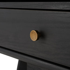 Safavieh Alatar Stylish 3-Drawer Media Stand With Open Shelf For Organized Storage And Timeless Appeal Black MED9613B