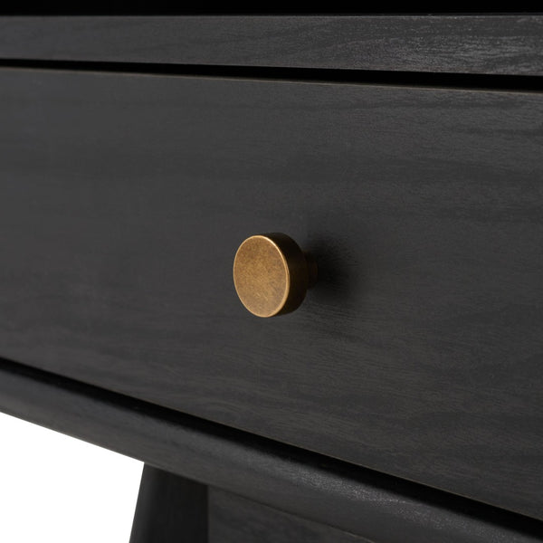 Safavieh Alatar Stylish 3-Drawer Media Stand With Open Shelf For Organized Storage And Timeless Appeal Black MED9613B