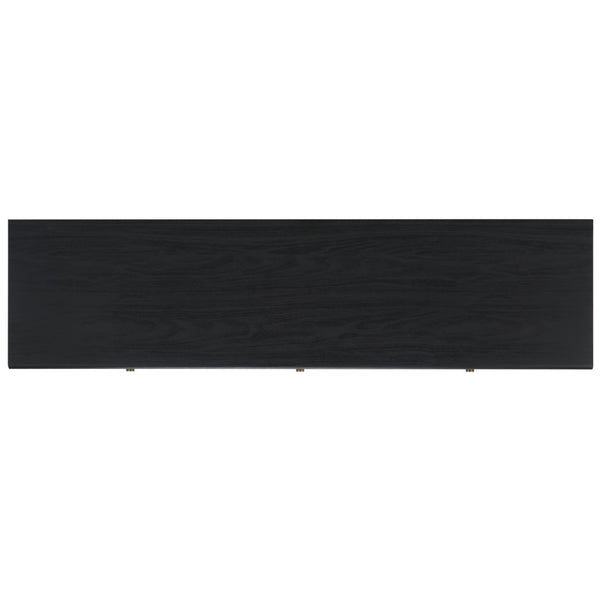 Safavieh Alatar Stylish 3-Drawer Media Stand With Open Shelf For Organized Storage And Timeless Appeal Black MED9613B