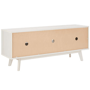 Safavieh Alatar Stylish 3-Drawer Media Stand With Open Shelf For Organized Storage And Timeless Appeal Bleached White MED9613C