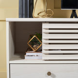 Safavieh Alatar 3 Drawer 1 Shelf Media Stand XII23 White Wood MED9613C