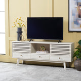 Safavieh Alatar 3 Drawer 1 Shelf Media Stand XII23 White Wood MED9613C