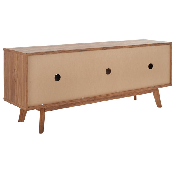 Safavieh Alatar Stylish 3-Drawer Media Stand With Open Shelf For Organized Storage And Timeless Appeal Oak MED9613D