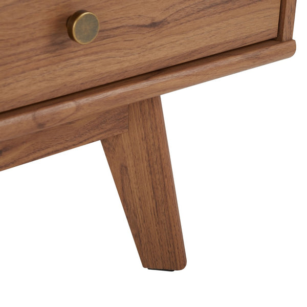 Safavieh Alatar Stylish 3-Drawer Media Stand With Open Shelf For Organized Storage And Timeless Appeal Oak MED9613D