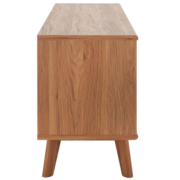 Safavieh Alatar Stylish 3-Drawer Media Stand With Open Shelf For Organized Storage And Timeless Appeal Oak MED9613D