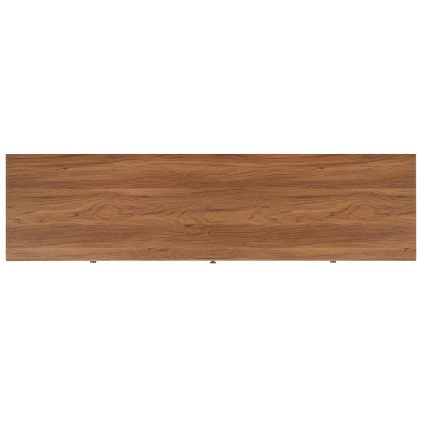 Safavieh Alatar Stylish 3-Drawer Media Stand With Open Shelf For Organized Storage And Timeless Appeal Oak MED9613D