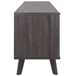 Safavieh Alatar Stylish 3-Drawer Media Stand With Open Shelf For Organized Storage And Timeless Appeal Distressed Black MED9613E