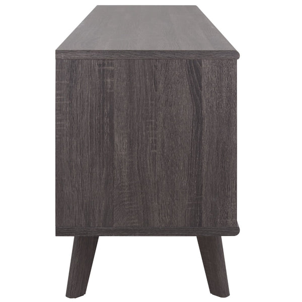 Safavieh Alatar Stylish 3-Drawer Media Stand With Open Shelf For Organized Storage And Timeless Appeal Distressed Black MED9613E