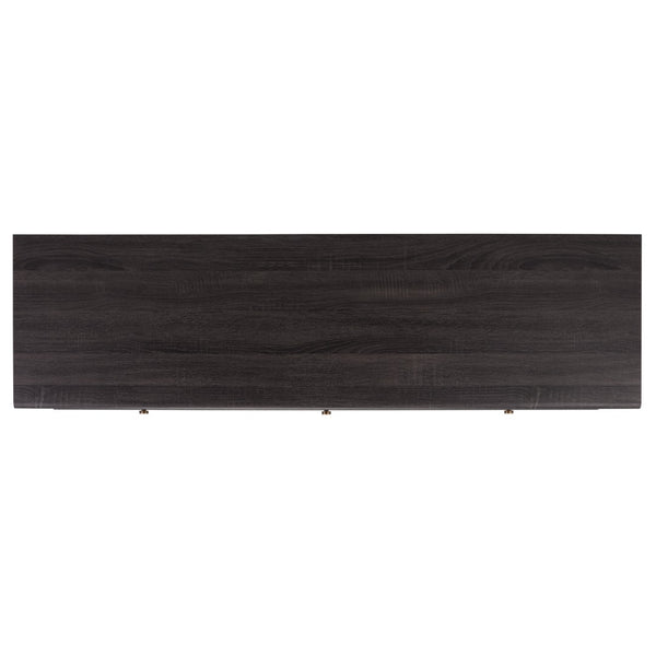 Safavieh Alatar Stylish 3-Drawer Media Stand With Open Shelf For Organized Storage And Timeless Appeal Distressed Black MED9613E