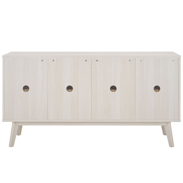 Safavieh Atlantes 4 Door 4 Shelf Media Stand White Particle Board/ Mdf/ Honeycomb/ Solid Wood MED9614C-2BX