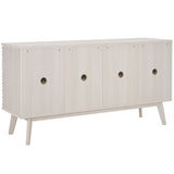 Safavieh Atlantes 4 Door 4 Shelf Media Stand White Particle Board/ Mdf/ Honeycomb/ Solid Wood MED9614C-2BX