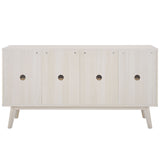 Safavieh Atlantes 4 Door 4 Shelf Media Stand White Particle Board/ Mdf/ Honeycomb/ Solid Wood MED9614C-2BX