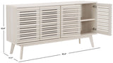 Safavieh Atlantes 4 Door 4 Shelf Media Stand White Particle Board/ Mdf/ Honeycomb/ Solid Wood MED9614C-2BX