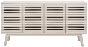 Safavieh Atlantes 4 Door 4 Shelf Media Stand White Particle Board/ Mdf/ Honeycomb/ Solid Wood MED9614C-2BX