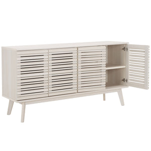 Safavieh Atlantes 4 Door 4 Shelf Media Stand White Particle Board/ Mdf/ Honeycomb/ Solid Wood MED9614C-2BX