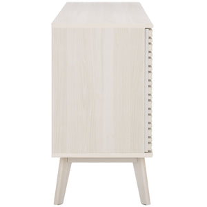 Safavieh Atlantes 4 Door 4 Shelf Media Stand White Particle Board/ Mdf/ Honeycomb/ Solid Wood MED9614C-2BX