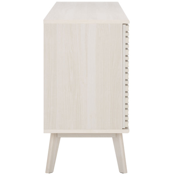 Safavieh Atlantes 4 Door 4 Shelf Media Stand White Particle Board/ Mdf/ Honeycomb/ Solid Wood MED9614C-2BX
