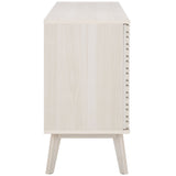 Safavieh Atlantes 4 Door 4 Shelf Media Stand White Particle Board/ Mdf/ Honeycomb/ Solid Wood MED9614C-2BX