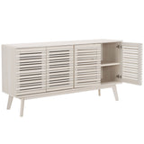 Safavieh Atlantes 4 Door 4 Shelf Media Stand White Particle Board/ Mdf/ Honeycomb/ Solid Wood MED9614C-2BX