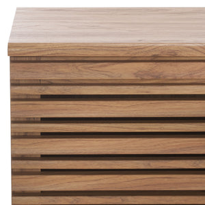 Safavieh Atlantes 4 Door 4 Shelf Media Stand Oak Particle Board/ Mdf/ Honeycomb/ Solid Wood MED9614D-2BX