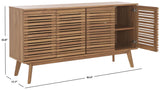 Safavieh Atlantes 4 Door 4 Shelf Media Stand Oak Particle Board/ Mdf/ Honeycomb/ Solid Wood MED9614D-2BX