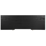 Safavieh Ophelia 2 Door 2 Shelf Media Stand Black Pb / Mdf/ Rattan / Rubber Wood MED9615B