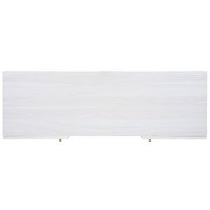 Safavieh Ophelia 2 Door 2 Shelf Media Stand  White  Pb / Mdf/ Rattan / Rubber Wood MED9615C