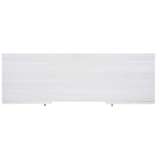 Safavieh Ophelia 2 Door 2 Shelf Media Stand  White  Pb / Mdf/ Rattan / Rubber Wood MED9615C