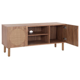 Safavieh Ophelia 2 Door 2 Shelf Media Stand Oak  Pb / Mdf/ Rattan / Rubber Wood MED9615D