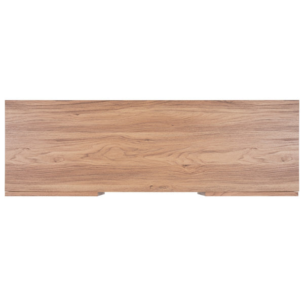 Safavieh Ophelia 2 Door 2 Shelf Media Stand Oak  Pb / Mdf/ Rattan / Rubber Wood MED9615D