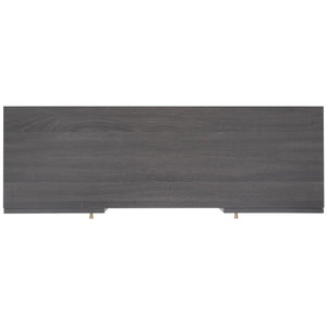 Safavieh Ophelia 2 Door 2 Shelf Media Stand Distressed Black Wood MED9615E