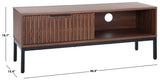 Safavieh Lylia 1 Door Media Stand Walnut  Wood MED9617A