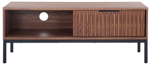 Safavieh Lylia 1 Door Media Stand Walnut  Wood MED9617A