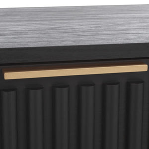 Safavieh Lylia 1 Door Media Stand Black Wood MED9617B