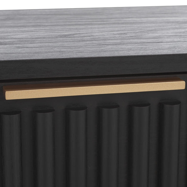 Safavieh Lylia 1 Door Media Stand Black Wood MED9617B