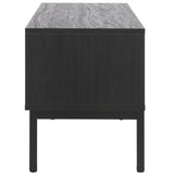 Safavieh Lylia 1 Door Media Stand Black Wood MED9617B