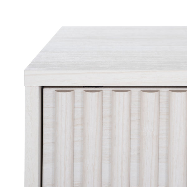 Safavieh Lylia 1 Door Media Stand White Wood MED9617C