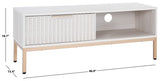 Safavieh Lylia 1 Door Media Stand White Wood MED9617C