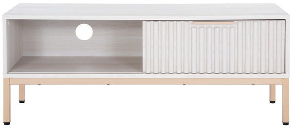 Safavieh Lylia 1 Door Media Stand White Wood MED9617C
