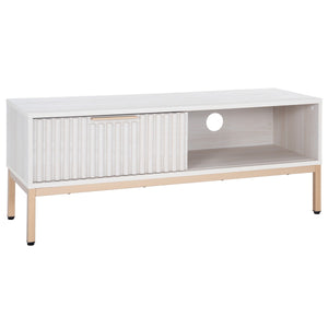 Safavieh Lylia 1 Door Media Stand White Wood MED9617C