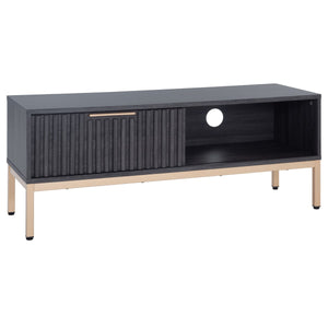 Safavieh Lylia 1 Door Media Stand Distressed Black Wood MED9617E