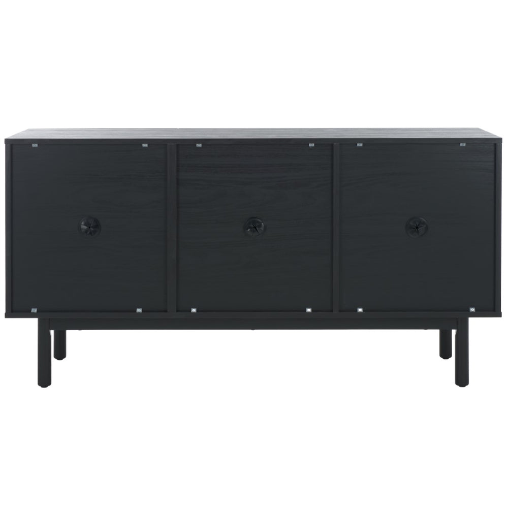 Safavieh Aino 3 Door Sideboard / Media Stand Black 53.6" x 19.3" x 29.6"
