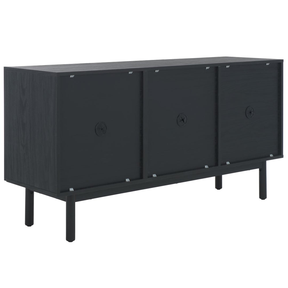 Safavieh Aino 3 Door Sideboard / Media Stand Black 53.6" x 19.3" x 29.6"