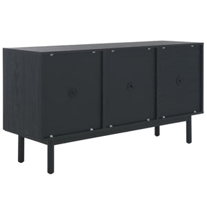 Safavieh Aino 3 Door Sideboard / Media Stand Black 53.6" x 19.3" x 29.6"