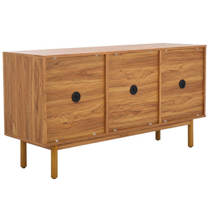 Safavieh Aino 3 Door Sideboard / Media Stand Oak 53.6" x 19.3" x 29.6"