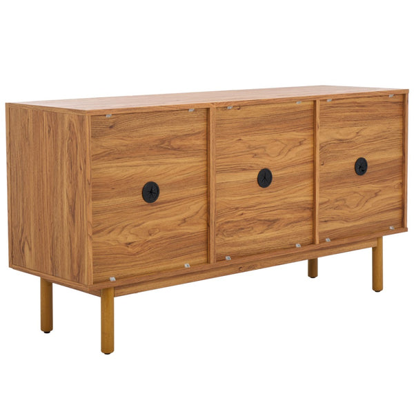 Safavieh Aino 3 Door Sideboard / Media Stand Oak 53.6" x 19.3" x 29.6"