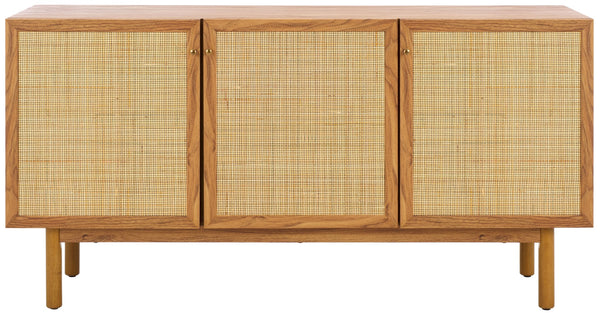 Safavieh Aino 3 Door Sideboard / Media Stand Oak 53.6" x 19.3" x 29.6"