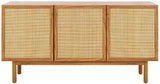 Safavieh Aino 3 Door Sideboard / Media Stand Oak 53.6" x 19.3" x 29.6"