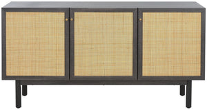 Safavieh Aino 3 Door Sideboard / Media Stand Distressed Black MED9618E