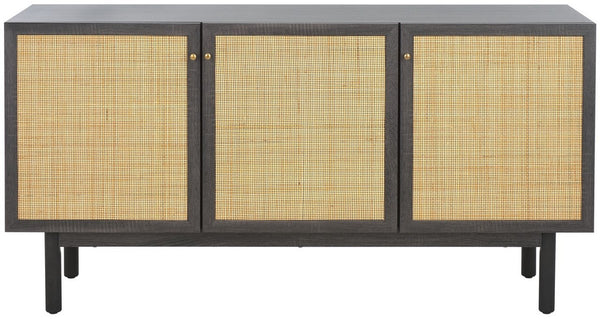 Safavieh Aino 3 Door Sideboard / Media Stand Distressed Black MED9618E